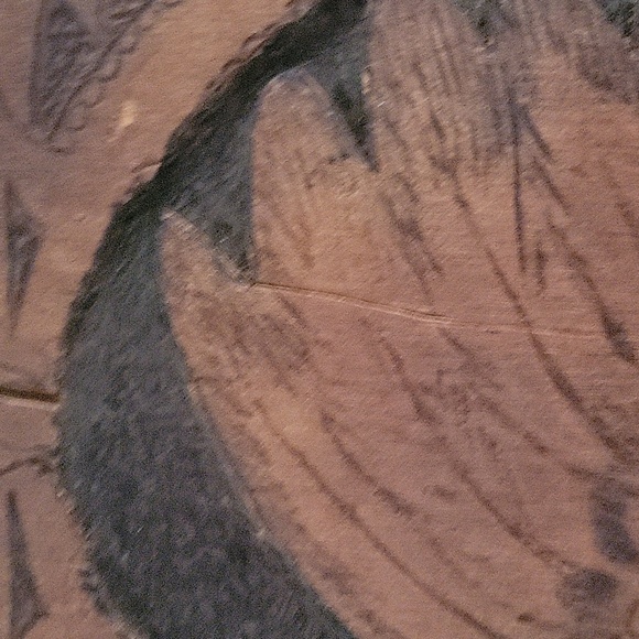 Antique Flemish Art Pyrography Native American Indian Chief 867 - Picture 7 of 13